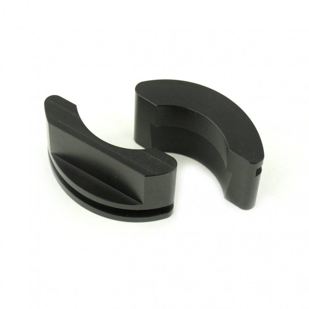 SRAM Rear Shock Body Vise Blocks 35mm for Deluxe Coil B1+ IFP setting, component tool for shock maintenance and repair.
