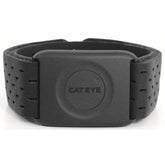 Cateye OHR-31 optical heart rate sensor with Bluetooth and ANT+ connectivity, showing the sleek sensor device with adjustable strap.