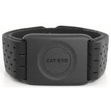 Cateye OHR-31 optical heart rate sensor with Bluetooth and ANT+ connectivity, showing the sleek sensor device with adjustable strap.