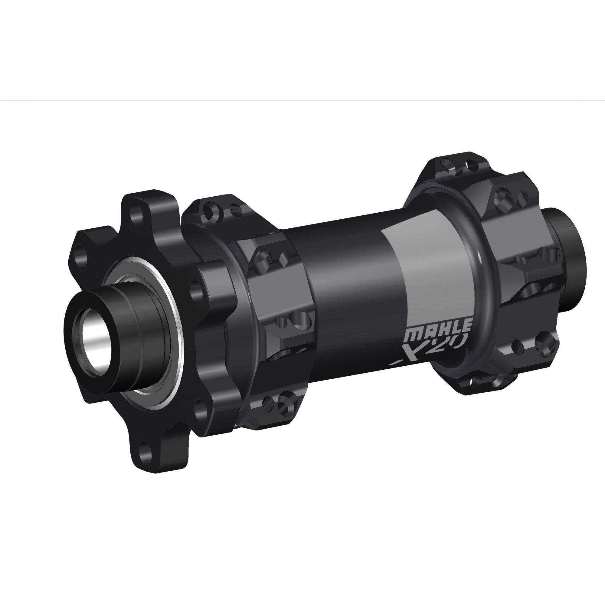 MAHLE X20 e-bike front hub showing durable metal construction and sleek design, ideal for replacement and performance upgrades.
