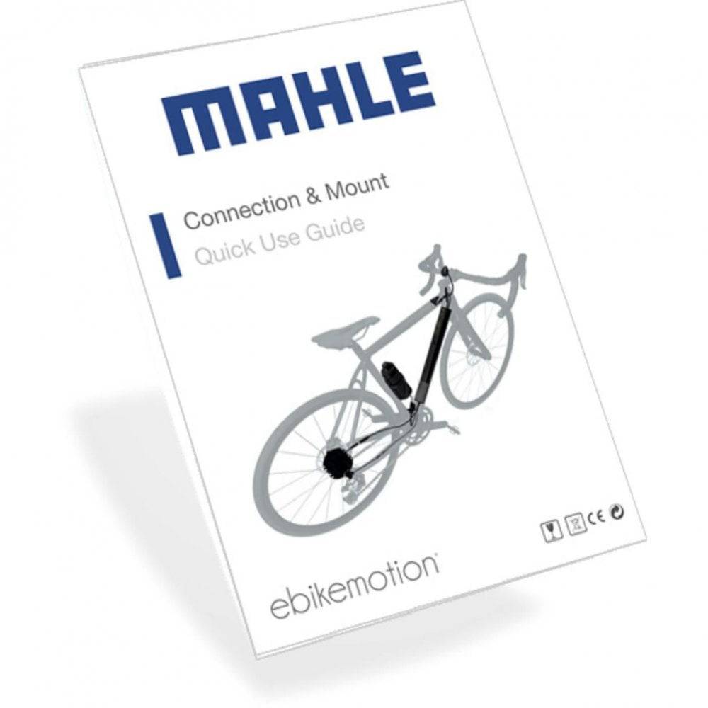 MAHLE X35+ e-bike system manual showing connection and mounting instructions for components.