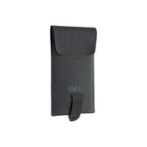 Black EVOC Phone Pouch 2023 cycling accessory with waterproof and reflective features, eco-friendly design, suitable for smartphones.
