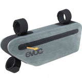 EVOC waterproof bike packing frame bag with 1.5L capacity, designed for secure storage during cycling adventures.