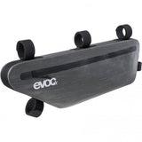 EVOC waterproof bike packing frame pack with 3.5L storage, designed for secure bike accessories and gear storage during rides.