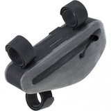 EVOC waterproof bike frame bag with multi-frame design, 0.8L capacity for cycling accessories, shown attached to bike frame.