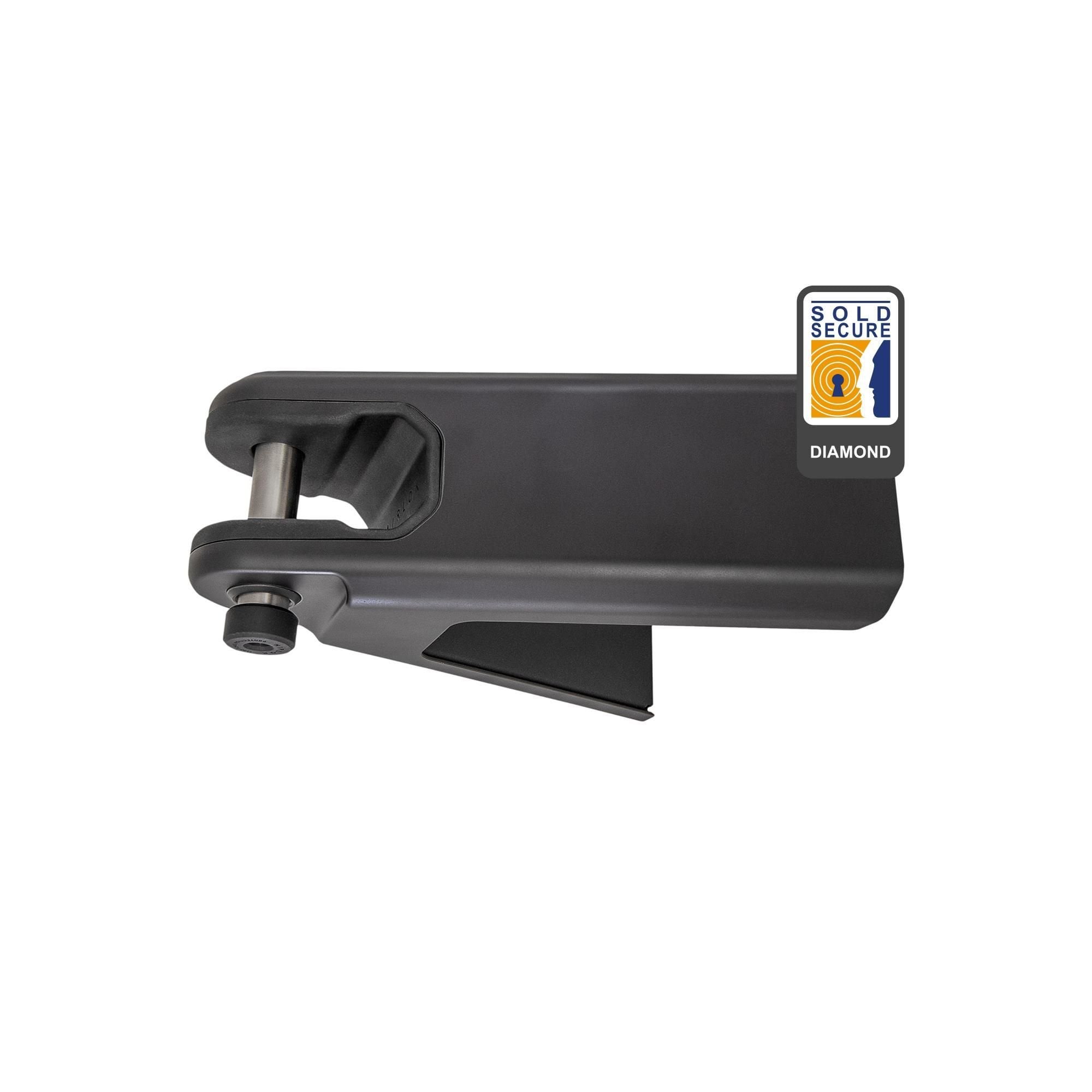 Hiplok Airlok wall-mounted bike lock and hanger with Sold Secure DIAMOND rating, black metal design for secure bike storage