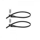 Hiplok Z-Lok armored reusable cable locks twin pack with universal release key, shown with black and silver cables and locking mechanisms.