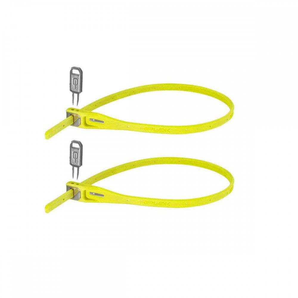 Hiplok Z-Lok armored reusable cable locks twin pack with universal release key, black and silver security accessories.