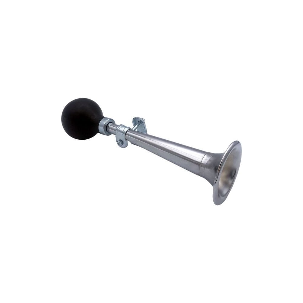 M Part handlebar mounted bike horn with loud sound, designed for 22.2mm flat bars, standard bicycle accessories.
