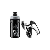 Elite CEO Jet Youth Bottle Kit with resin cage, 350ml, 66mm narrow black accessory for cycling bottles.