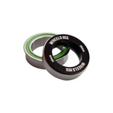 Wheels Manufacturing BB86/92 ABEC-3 bearings for Praxis M30 28/30mm crank bottom bracket, showing close-up of bearings and installation details.