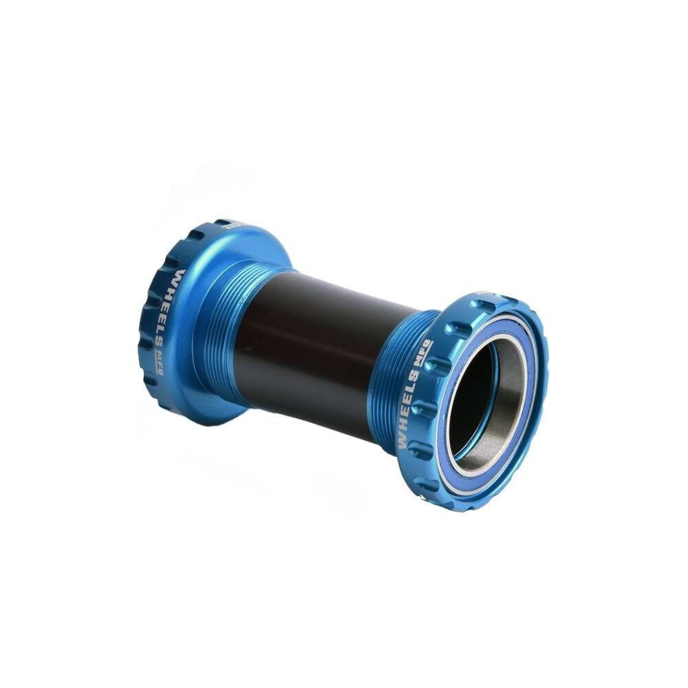 Wheels Manufacturing BSA threaded frame ABEC-3 bearings for 29mm SRAM DUB cranks, teal color, bicycle component.