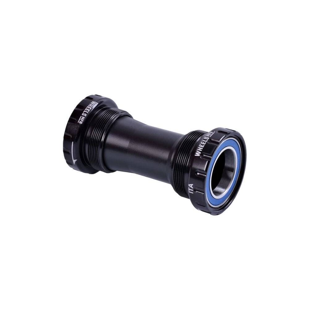 Black Wheels Manufacturing Italian threaded frame ABEC-3 bearings for 24mm cranks, bicycle component for smooth rotation and durability.