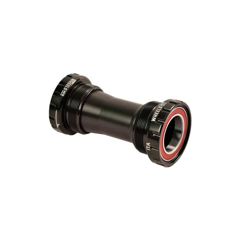 Wheels Manufacturing Italian Threaded Frame Ceramic Bottom Bracket for 24mm cranksets, showcasing the sleek bearings and threaded design.