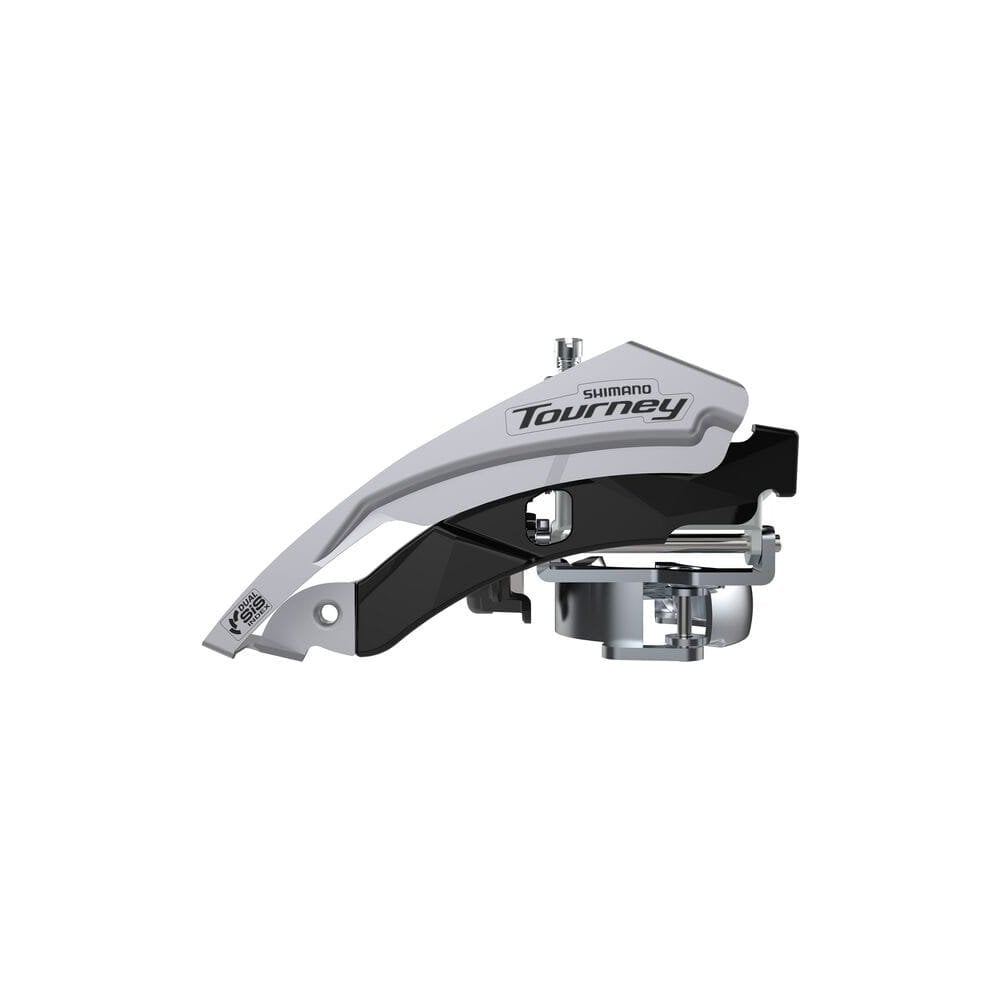 Shimano Tourney FD-TY601 front derailleur for triple chainrings, top swing, dual pull, 63-66° angle, bike components