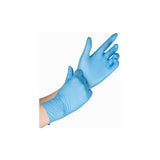 M Part nitrile disposable gloves, lightweight and latex-free, shown in a box of 100 for protective clothing use.