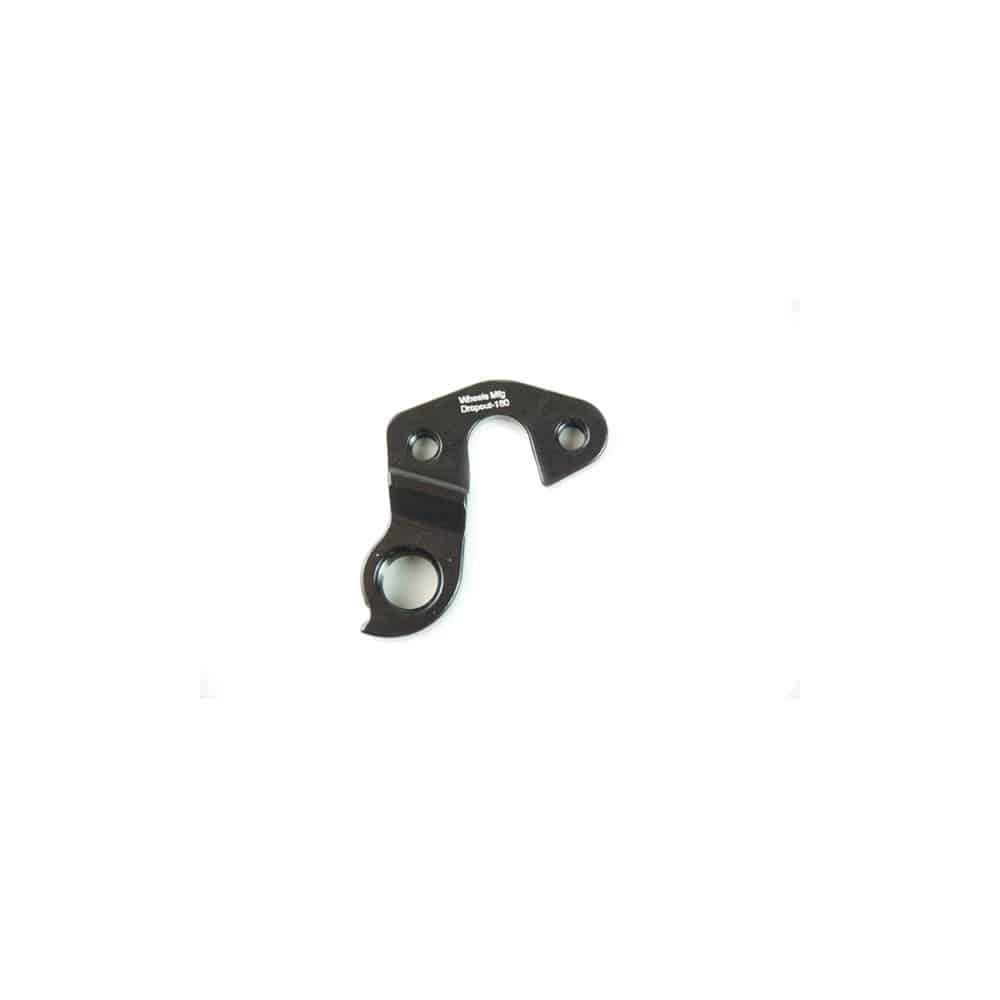 Wheels Manufacturing CNC machined replaceable derailleur hanger dropout for bike components, 180mm length.