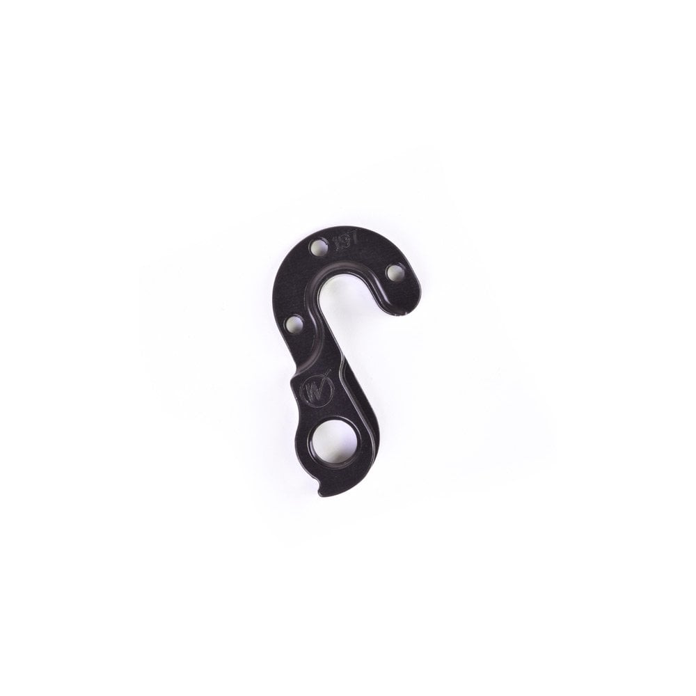 Wheels Manufacturing CNC machined replaceable derailleur hanger dropout component for bicycle bikes.