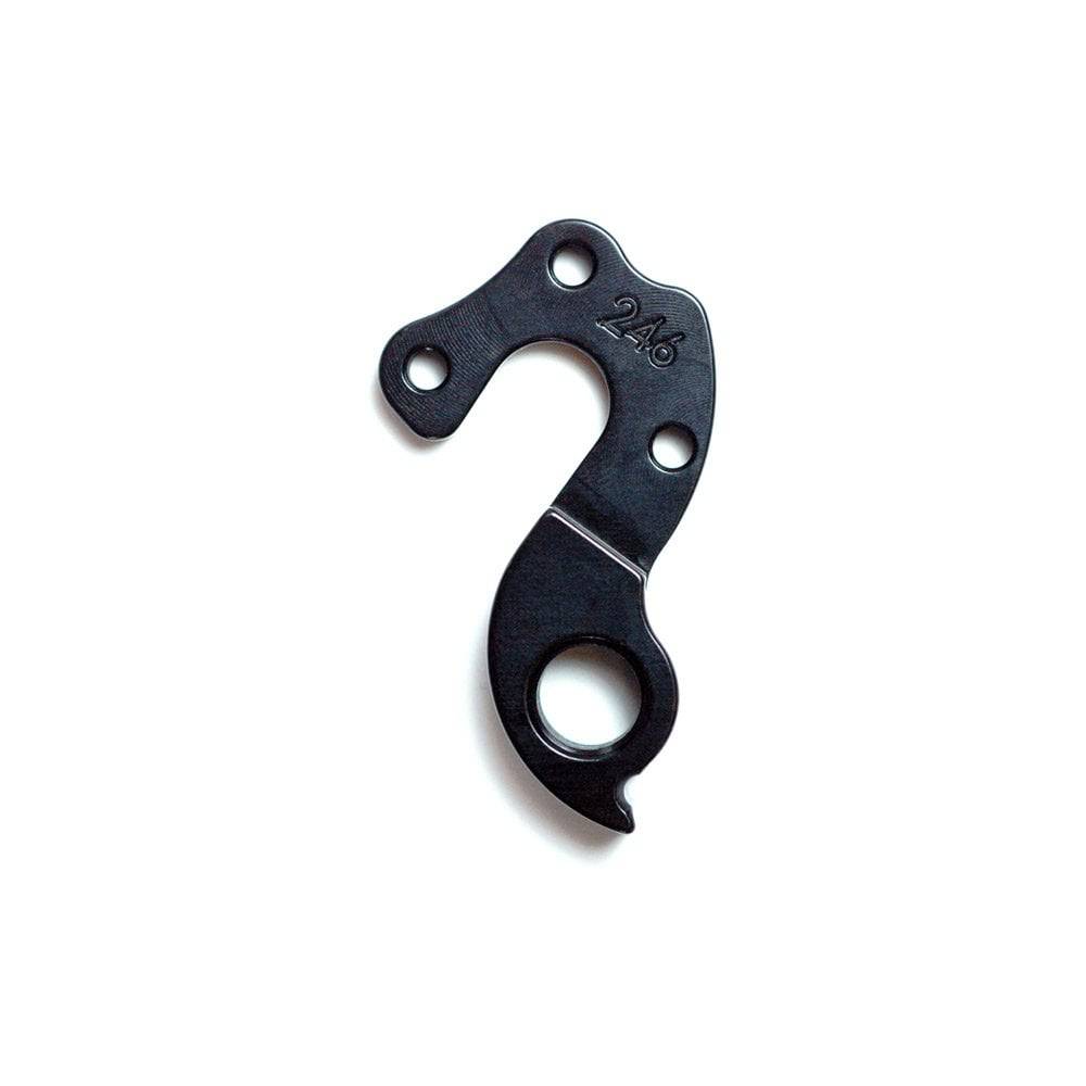 Wheels Manufacturing CNC machined derailleur hanger dropout, replacement component for bike gear shifting.
