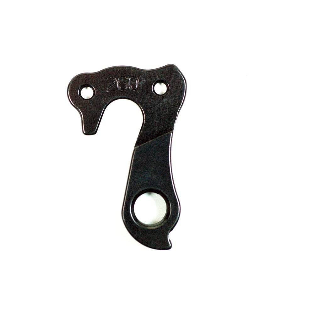 Wheels Manufacturing CNC machined derailleur hanger replacement dropout for bicycle components, shown in silver finish.