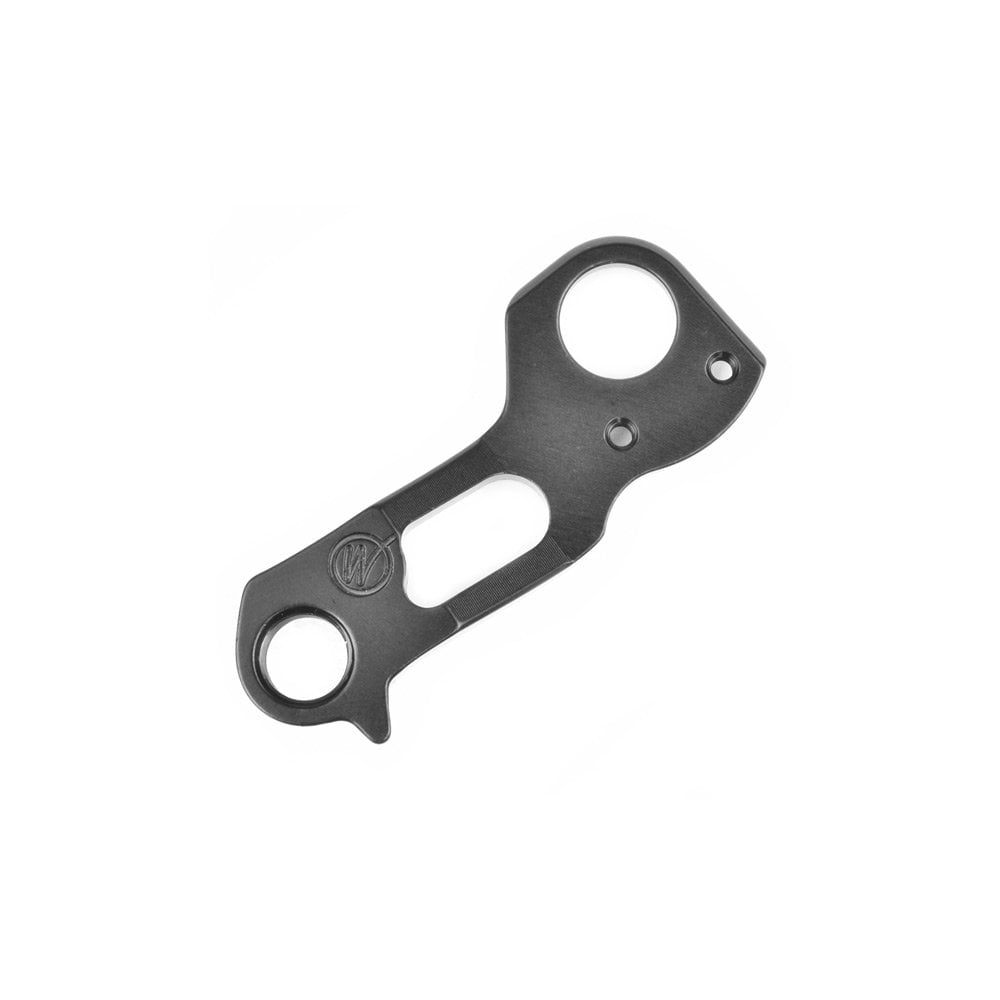 Wheels Manufacturing CNC machined derailleur hanger 396 replaceable dropout for bike components, shown in silver metal finish.