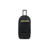 OGIO Dozer black travel luggage with boot and helmet compartments, 3-wheel design, durable accessory for travel and gear storage.