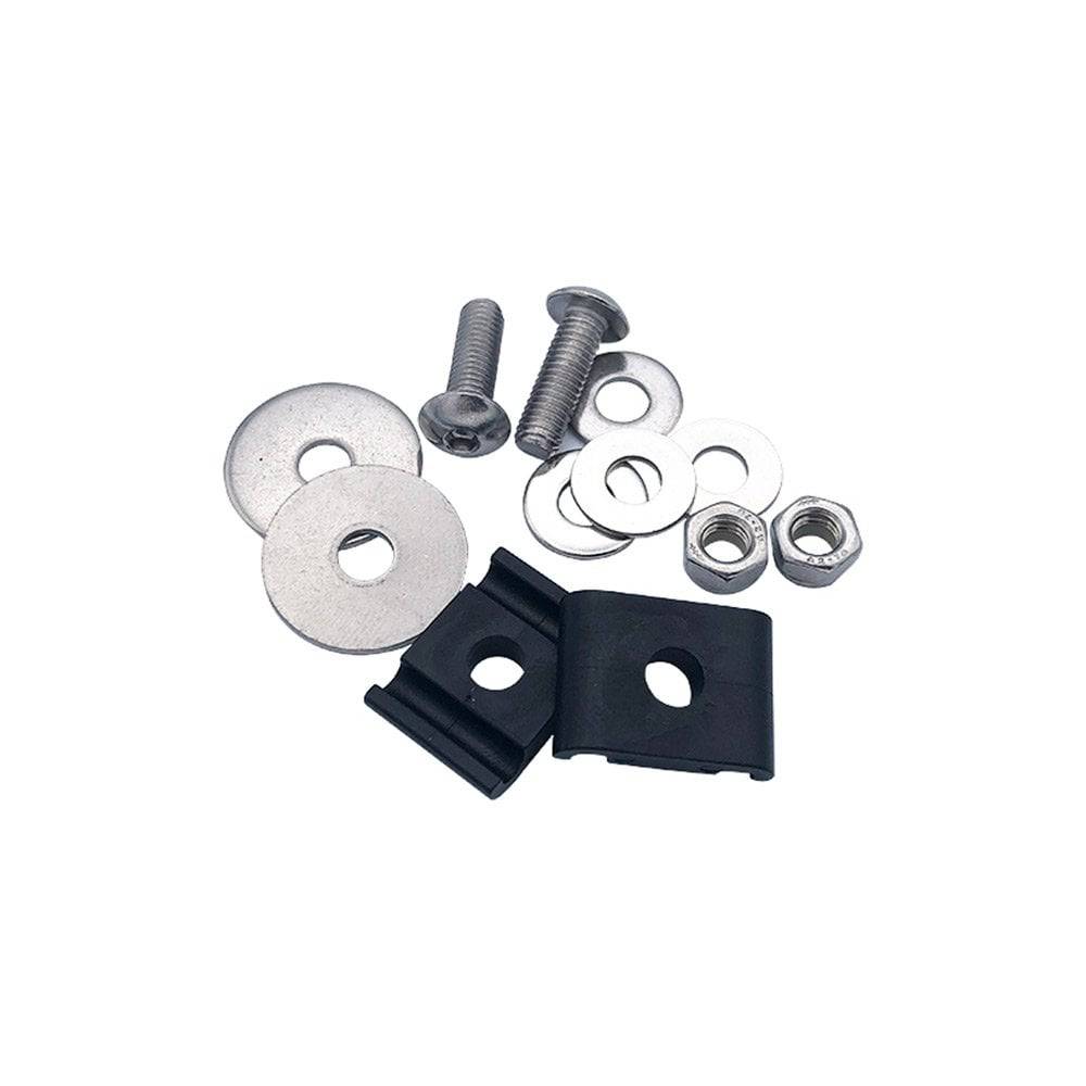 M Part spare commute mudguard parallel stay clip for bikes from 2017, showing a black accessory part on a bike.