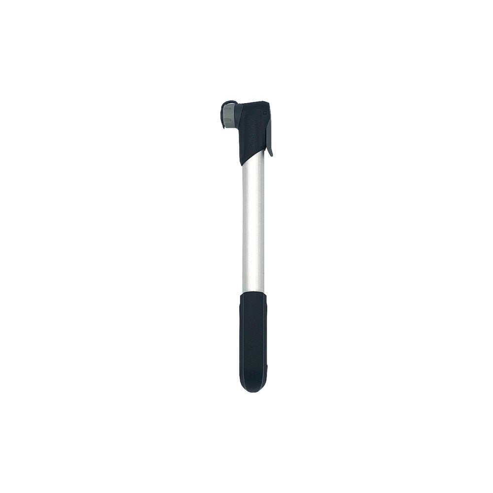 M Part Duo Mini Pump for bikes with dual-action design, auto-select valve head, and frame bracket for easy cycling inflation.