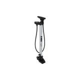 Truflo Maxtrax 4 floor pump with auto-select head and 2.5-inch gauge, showcasing the pump's handle, gauge, and auto-inflate features.
