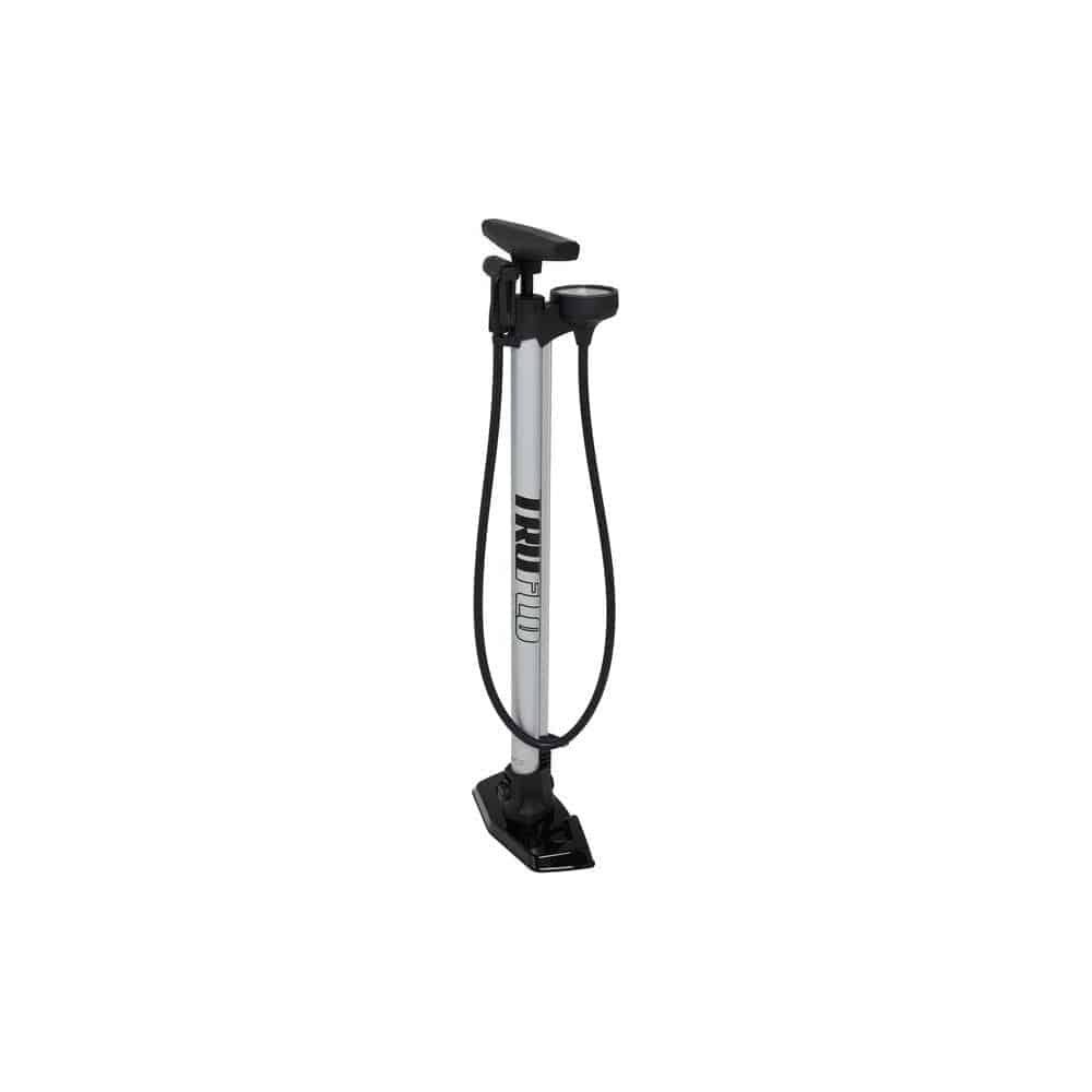 Truflo Maxtrax 4 floor pump with auto-select head and 2.5-inch gauge for accurate tire inflation and easy use.
