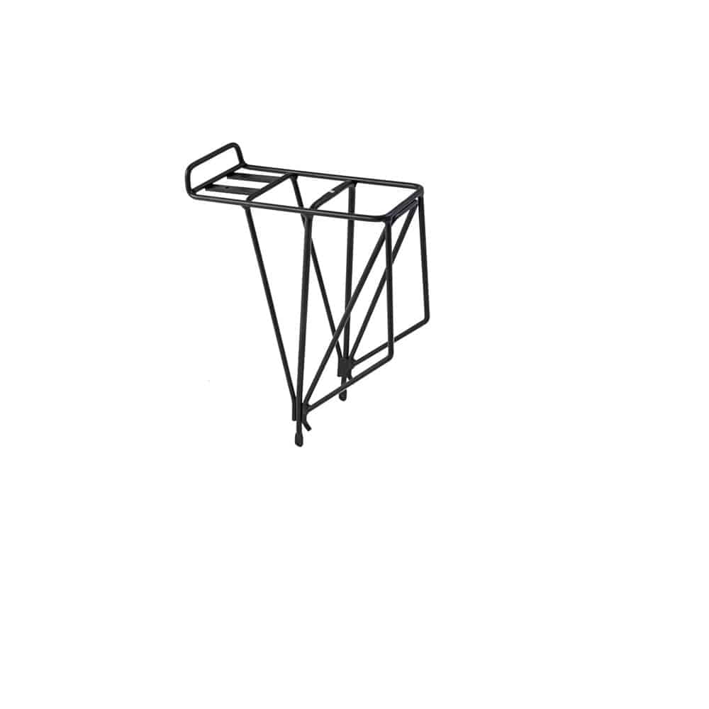 M Part AX4 alloy rear rack with four vertical spurs mounted on a 26-inch MTB bike, designed for trekking and bike accessories.