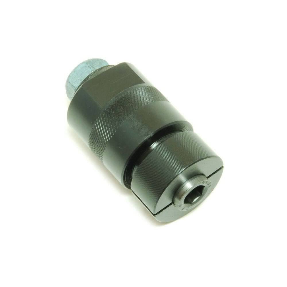 Wheels Manufacturing SRAM DUB 29mm sealed bearing extractor tool for bike maintenance, shown in a workshop setting.
