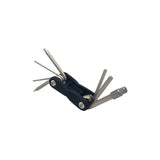 M Part 8-function multi-tool with folding design and hex keys for workshop tasks, shown with various tools extended.