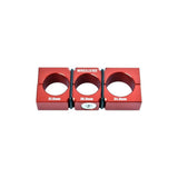 Wheels Manufacturing workshop seatpost shaft block with magnetic clamps for 30.9-34.9mm dropper seatposts, used for secure bike maintenance.