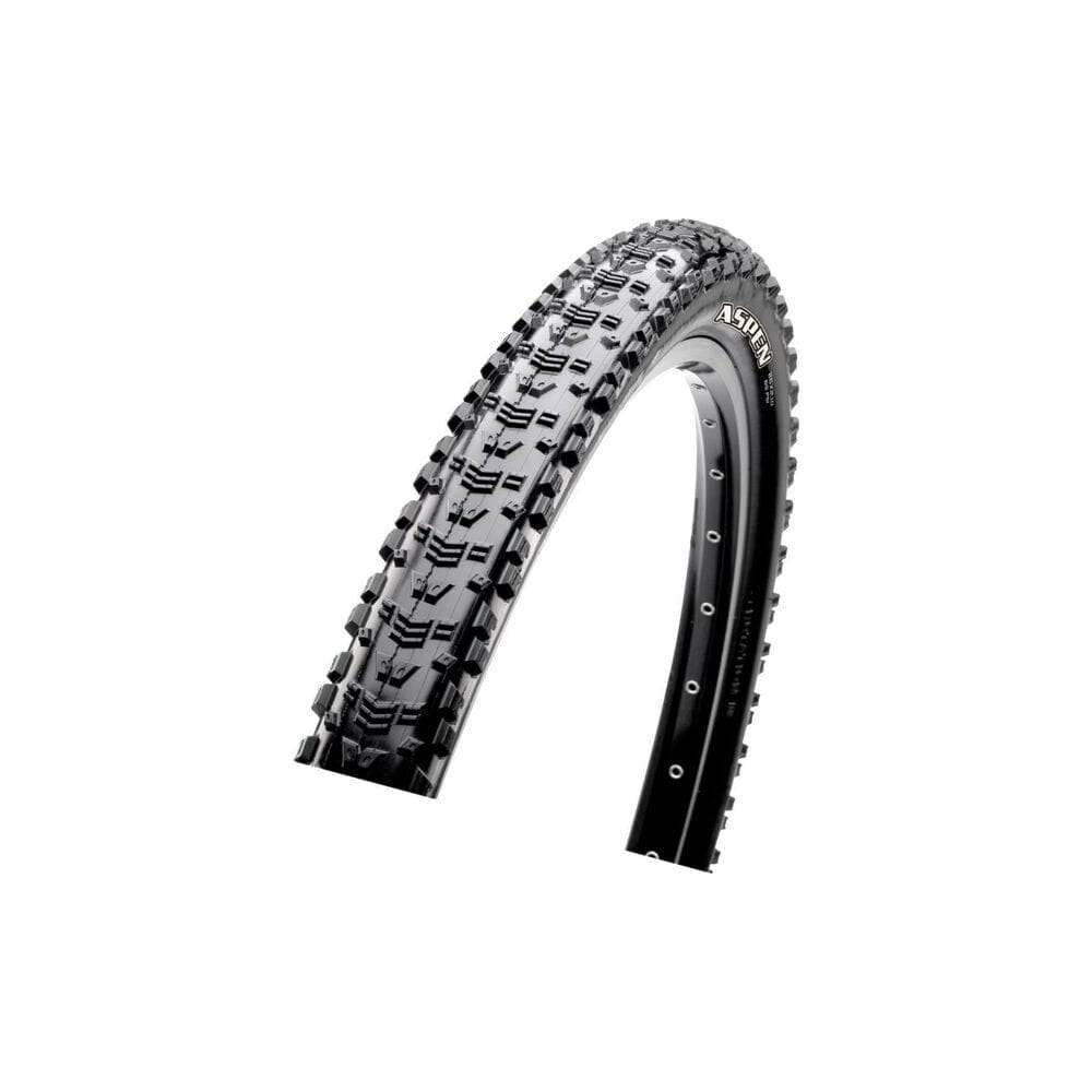 Maxxis Aspen 120 TPI folding cross-country tire with dual compound and EXO protection, tubeless-ready bike component.