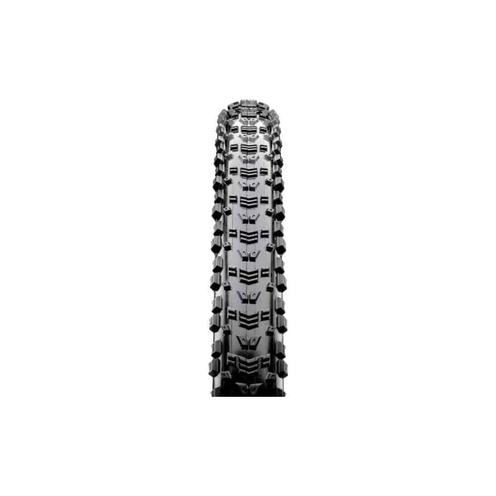 Maxxis Aspen 120 TPI folding tubeless-ready cross-country mountain bike tyre with dual compound and EXO protection.