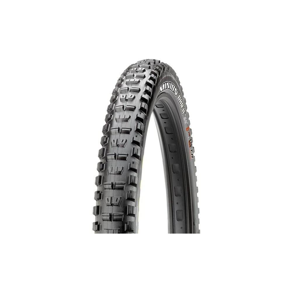 Maxxis Minion DHR II 27.5 x 2.8 tubeless trail tire with dual compound and EXO sidewall protection, for mountain biking.