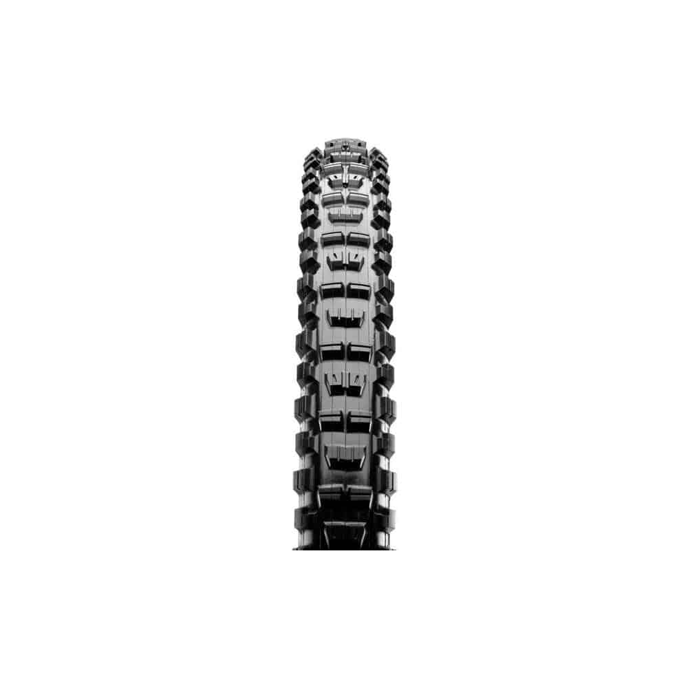Maxxis Minion DHR II downhill tubeless-ready mountain bike tyre with wide trail technology, featuring aggressive tread pattern.