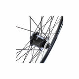 Black M Part Wheels gravel front wheel with Shimano Nexus Dynamo CL hub and G 540 rim, 650B size, tubeless-ready TLR design.