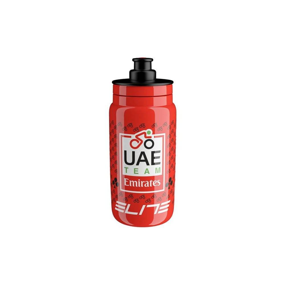Elite Fly Team Racing Bottle, lightweight cycling hydration bidon in 550ml and 750ml sizes, designed for cycling accessories.