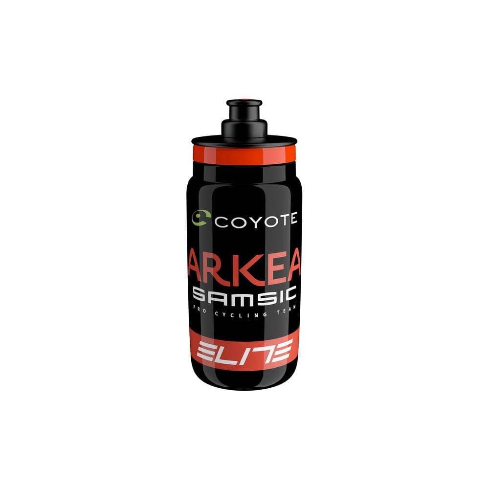 Elite Fly Team Racing Bottle, lightweight cycling hydration bidon in 550ml and 750ml sizes, designed for cyclists.