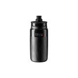 Elite Fly Tex Smoke 550 ml racing bike bottle with enhanced grip and fast-open cap, designed for easy hydration during cycling.