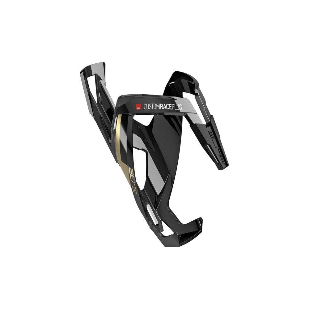 Elite Cages Custom Race Plus resin bike bottle cage for secure hydration, mounted on a bicycle frame.