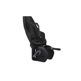 Thule Yepp 2 Maxi child bike seat rear rack mount accessory for bike safety and comfort, shown attached to a bicycle.
