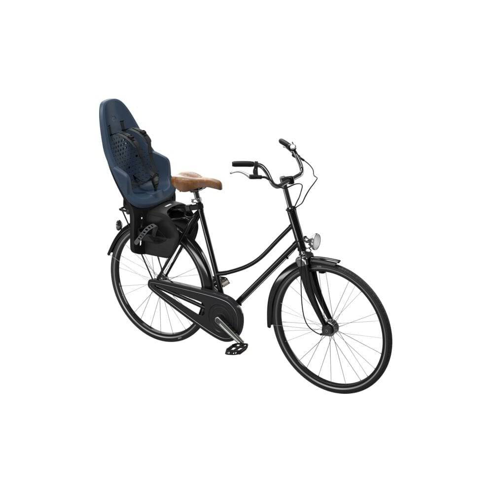 Thule Yepp 2 Maxi child seat rear rack mount for bike, providing safety and comfort for young passengers.