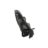 Thule Yepp 2 Maxi child seat rear rack mount for bike, providing safety and comfort for young riders.