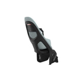 Thule Yepp 2 Maxi child bike seat rear mount with safety harness, adjustable for secure child transportation on bikes.