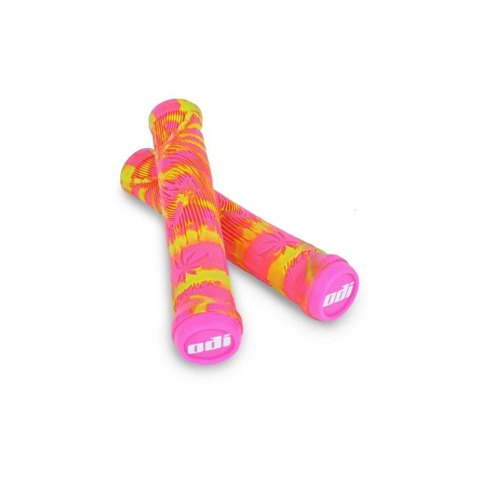 ODI Hucker BMX grips with California beach design, 160mm no flange handlebar grips for bike components.
