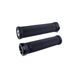 ODI Ruffian V2.1 MTB lock-on grips with single-clamp system, black rubber handles for mountain biking comfort and control