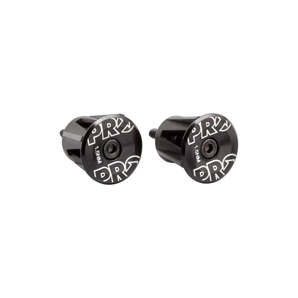 PRO alloy handlebar end plugs for MTB and road bikes, durable bike components, easy to install, enhance safety and bike aesthetics.